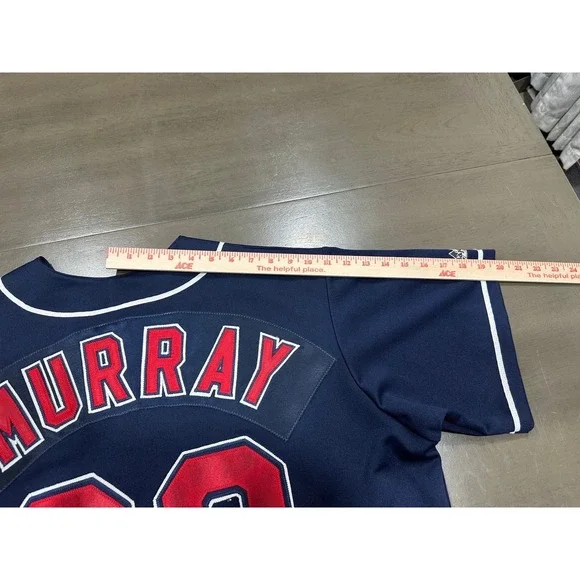 Vintage‎ Majestic Cleveland Indians Eddie Murray 33 Navy Baseball Jersey Mens XL - Picture 12 of 12
